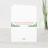 クリスマスの挨拶状の幼年期 シーズンカード (裏面)