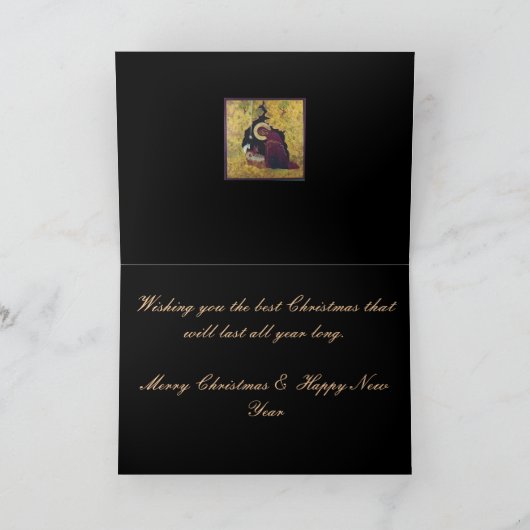 クリスマスの挨拶状を保存する シーズンカード (内部)