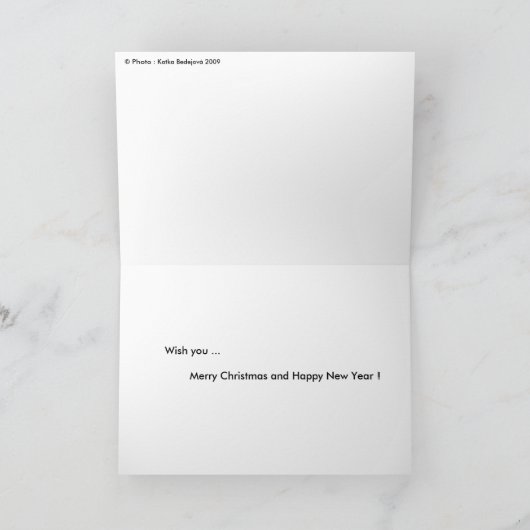 クリスマスの挨拶状 シーズンカード (内部)