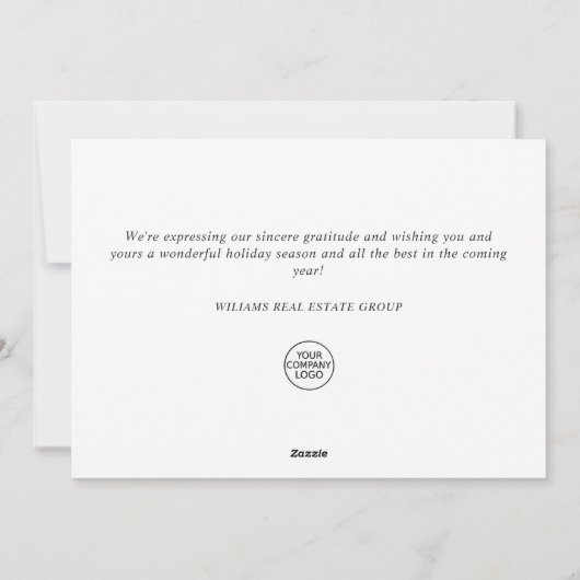 クリスマスの挨拶素朴企業のをする シーズンカード (裏面)