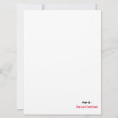 クリスマスの挨拶 カード (裏面)