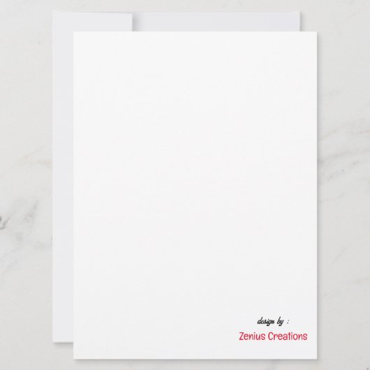 クリスマスの挨拶 カード (裏面)