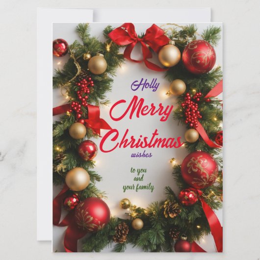 クリスマスの挨拶 カード (正面)