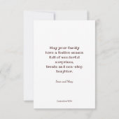 クリスマスの挨拶 カード (裏面)