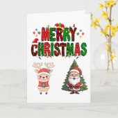 クリスマスの挨拶 カード (黄色い花)