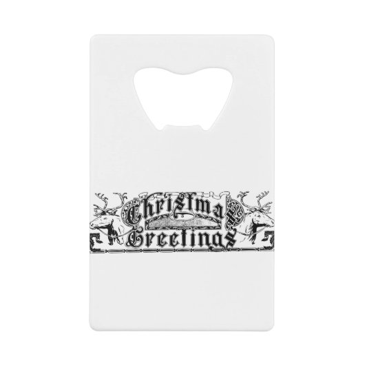 クリスマスの挨拶 クレジットカード栓抜き (正面)