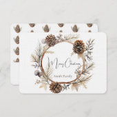 クリスマスの挨拶 サンキューカード (正面/裏面)