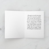 クリスマスの挨拶 – サンタと鹿 シーズンカード (内部)