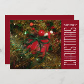 クリスマスの挨拶 シーズンカード (正面/裏面)