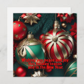 クリスマスの挨拶 シーズンカード (正面/裏面)