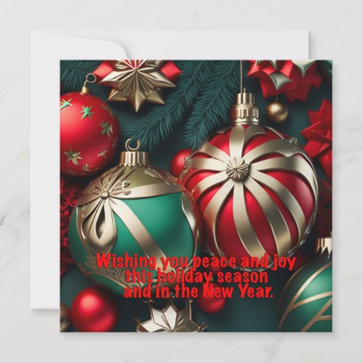 クリスマスの挨拶 シーズンカード (正面)