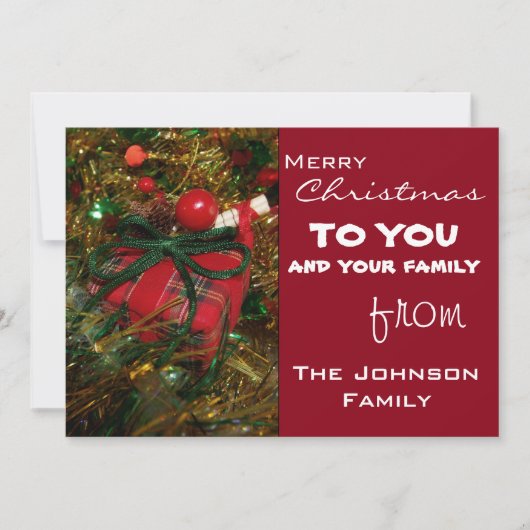 クリスマスの挨拶 シーズンカード (正面)