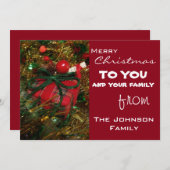 クリスマスの挨拶 シーズンカード (正面/裏面)