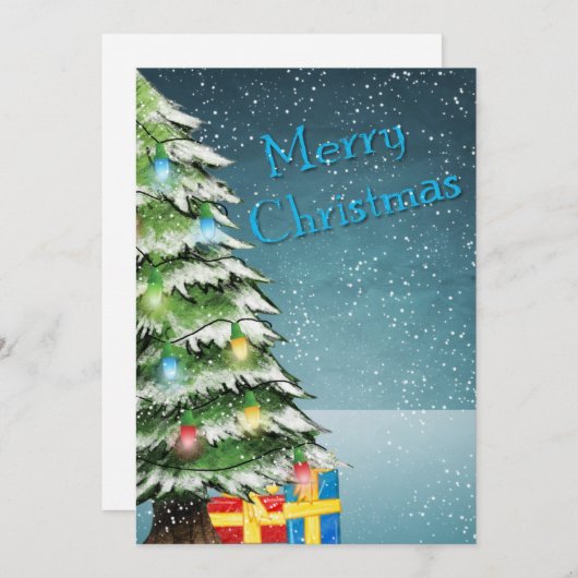 クリスマスの挨拶 シーズンカード (正面/裏面)