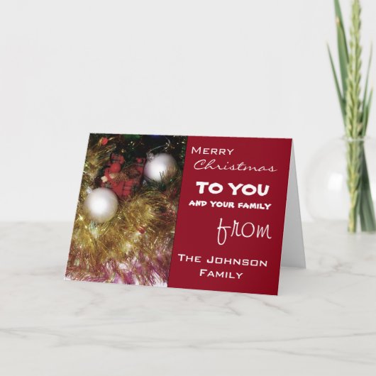 クリスマスの挨拶 シーズンカード (正面)