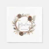 クリスマスの挨拶 スタンダードカクテルナプキン (正面)