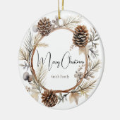 クリスマスの挨拶 セラミックオーナメント (左)