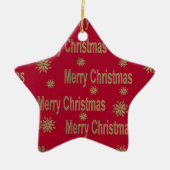 クリスマスの挨拶 セラミックオーナメント (正面)