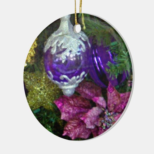 クリスマスの挨拶_ セラミックオーナメント (左)