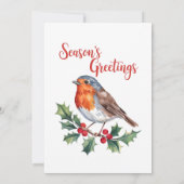 クリスマスの挨拶 チェアフル・ロビンより 招待状 (裏面)