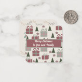 クリスマスの挨拶 ノートカード (正面/裏面インサイチュ)