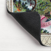 クリスマスの挨拶、ビクトリアンな郵便はがき マウスパッド (コーナー)