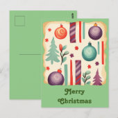 クリスマスの挨拶 ポストカード (正面/裏面)