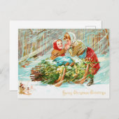 クリスマスの挨拶 ポストカード (正面/裏面)