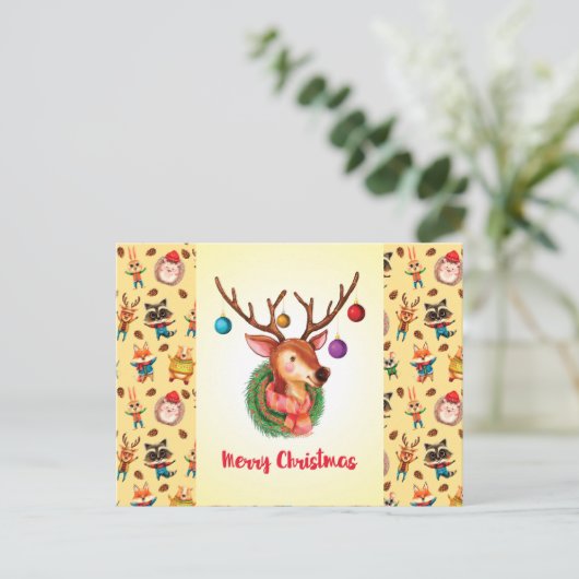 クリスマスの挨拶 ポストカード (スタンド正面)