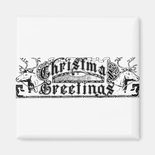 クリスマスの挨拶 マグネット (正面)