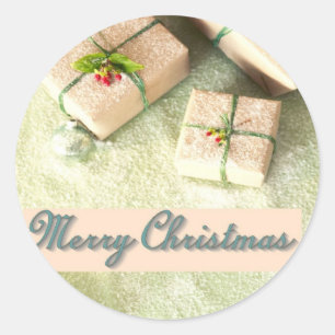 クリスマスの挨拶 ラウンドシール