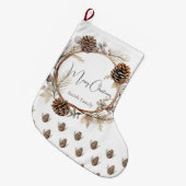 クリスマスの挨拶 ラージクリスマスストッキング (正面 (吊り時))