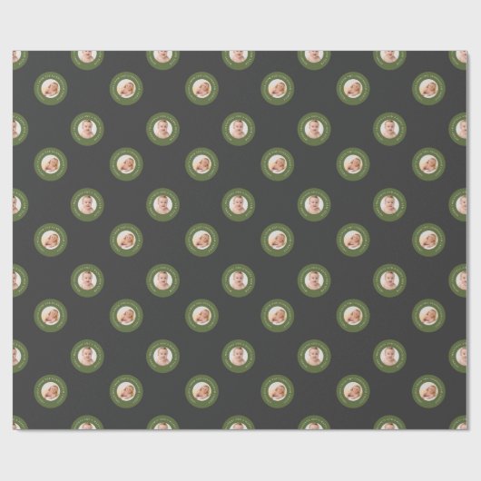 クリスマスの挨拶 | 可愛モダンい写真 ラッピングペーパー (フラット)