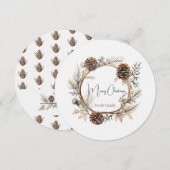 クリスマスの挨拶 招待状 (正面/裏面)