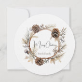 クリスマスの挨拶 招待状 (正面)