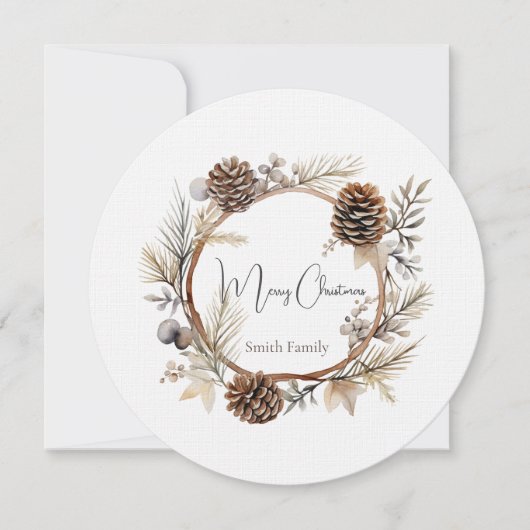 クリスマスの挨拶 招待状 (正面)