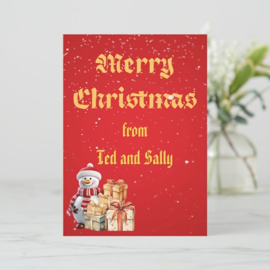 クリスマスの挨拶 招待状 (スタンド正面)