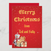 クリスマスの挨拶 招待状 (正面/裏面)