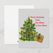 クリスマスの挨拶 私たちの家からあなたの家へ シーズンカード (正面/裏面)