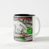 クリスマスの挨拶「私のパートナー」「アルファオス」 ツートーンマグカップ (正面右)