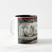 クリスマスの挨拶「私のパートナー」「アルファオス」 ツートーンマグカップ (正面左)