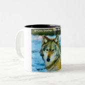 クリスマスの挨拶「私のパートナー」「アルファオス」 ツートーンマグカップ (正面左)