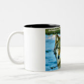 クリスマスの挨拶「私のパートナー」「アルファオス」 ツートーンマグカップ (左)