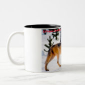 クリスマスの挨拶「私のパートナー」「アルファオス」 ツートーンマグカップ (左)