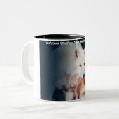 クリスマスの挨拶「私のパートナー」「アルファオス」 ツートーンマグカップ (正面左)