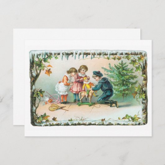 クリスマスの挨拶 – Children & Toys シーズンポストカード (正面/裏面)