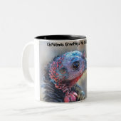 クリスマスの挨拶Old Gobble Gobble ツートーンマグカップ (正面左)