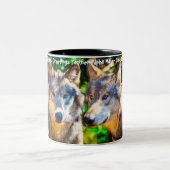 クリスマスの挨拶Old Gobble Gobble ツートーンマグカップ (中央)