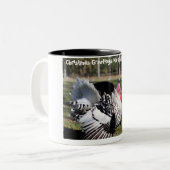 クリスマスの挨拶Old Gobble Gobble ツートーンマグカップ (正面左)