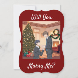 クリスマスの提案 – 私と結婚してくれる?彼に 招待状